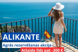 Atpūtas un ceļojumu piedāvājumi 11.12.2024 - 17.12.2024 Alikante. Agrā rezervēšana! Atlantic Travel